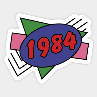 Year 1984 Retro 80s Graphic Sticker